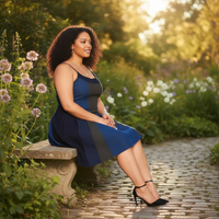 Plus Size Denim Skater Dress