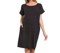 Plus Size Everyday Basic Striped Tunic Dress