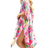 Women's Vibrant Neon Color Splash Kimono - Fabulously Dressed Boutique 