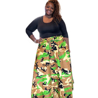 Womens Long Camo Maxi Skirt WIth Matching Purse
