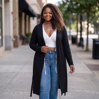 Women’s Plus Size Everyday Black Cardigan