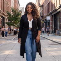 Women’s Plus Size Everyday Black Cardigan