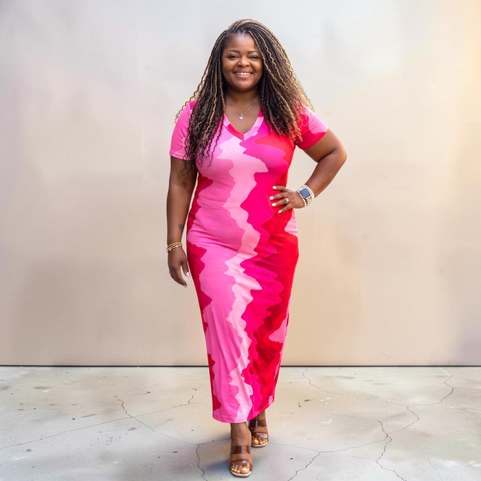 Plus Size Pretty In Pink Maxi Dress