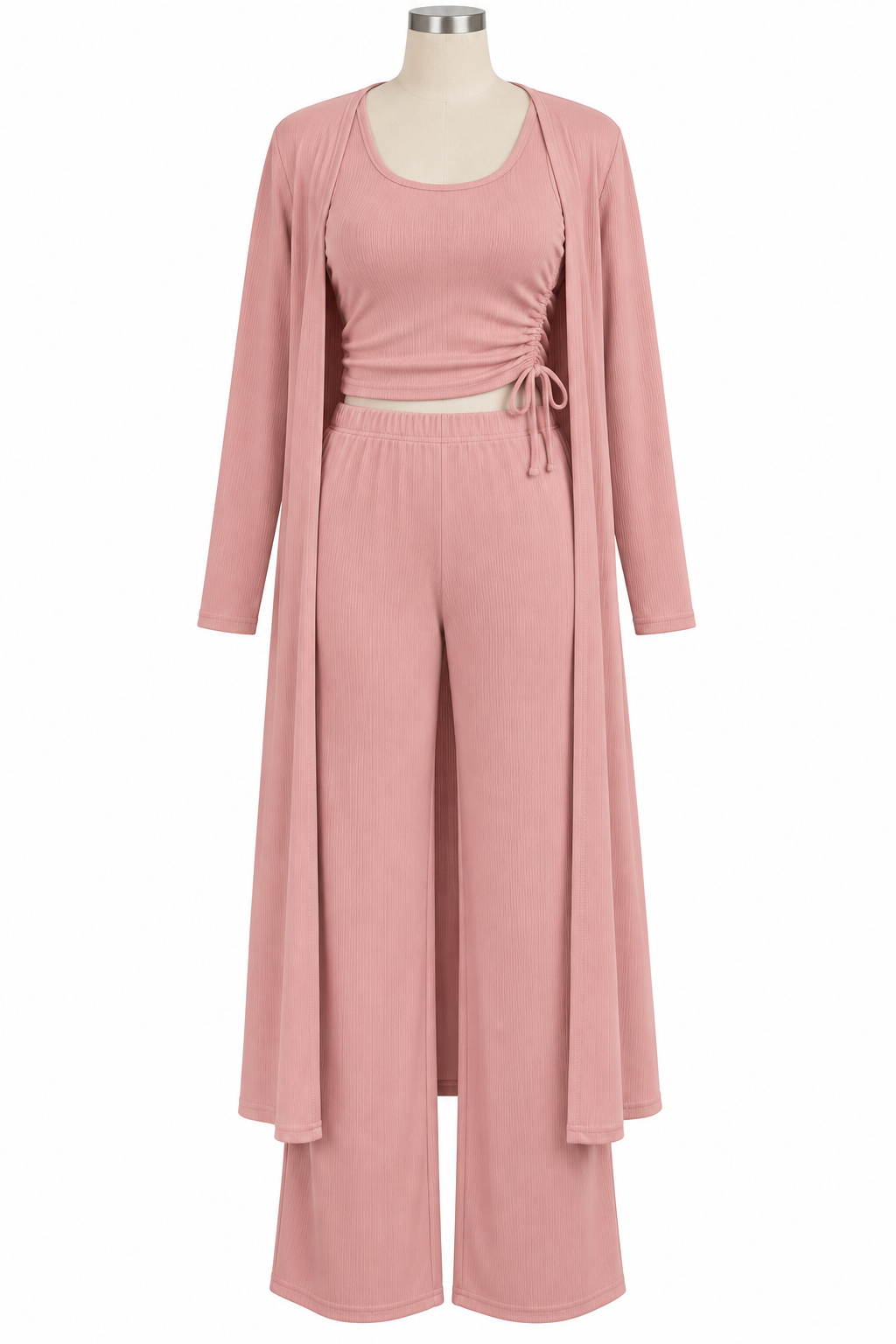 Women’s Ribbed Lounge 3 Piece Set