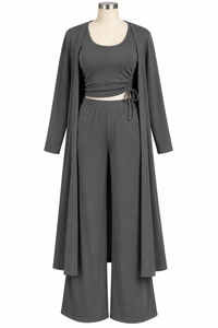 Women’s Ribbed Lounge 3 Piece Set