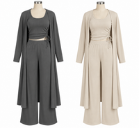 Women’s Ribbed Lounge 3 Piece Set