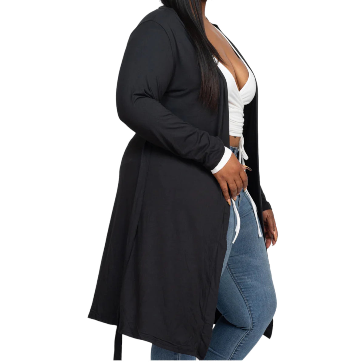 Women’s Plus Size Everyday Black Cardigan - Fabulously Dressed Boutique 