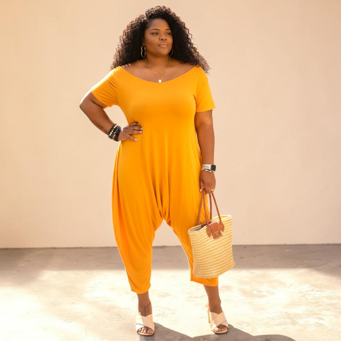 Sassy Women's Harem V-Cut Jumpsuit