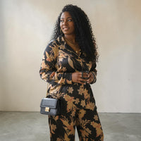 Women’s 2 Piece Silky Velvet Black Set