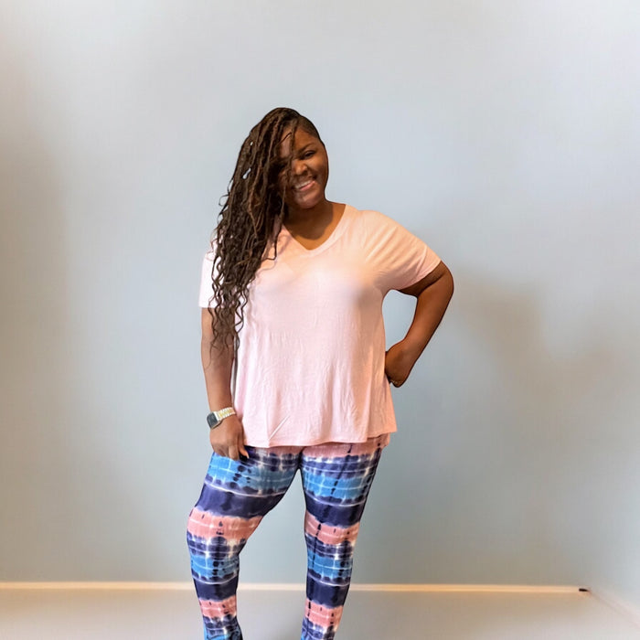 Mina Plus Size Tie Dye Legging Set - Fabulously Dressed Boutique 