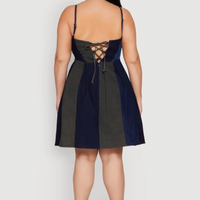 Plus Size Denim Skater Dress