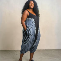 Women's Plus Size Tie Dye Jumpsuit With Pockets