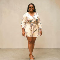 Playful Floral Plus Size Romper