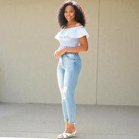 High-Rise Cropped Skinny Jeans