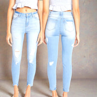 High-Rise Cropped Skinny Jeans