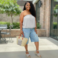 Plus Size Basic Pleated Tube Top