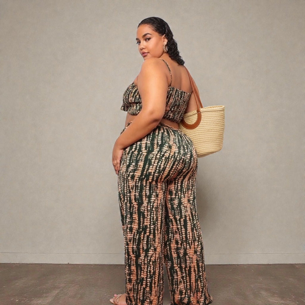 Rebdolls Black and Tan Wide Leg and Kimono Set 18/20
