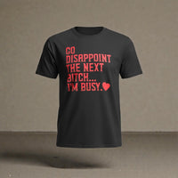 Women's Plus Size Black I'm Busy T Shirt