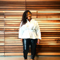 Women's Plus Size Elegant Ruffled Blouse - Fabulously Dressed Boutique 