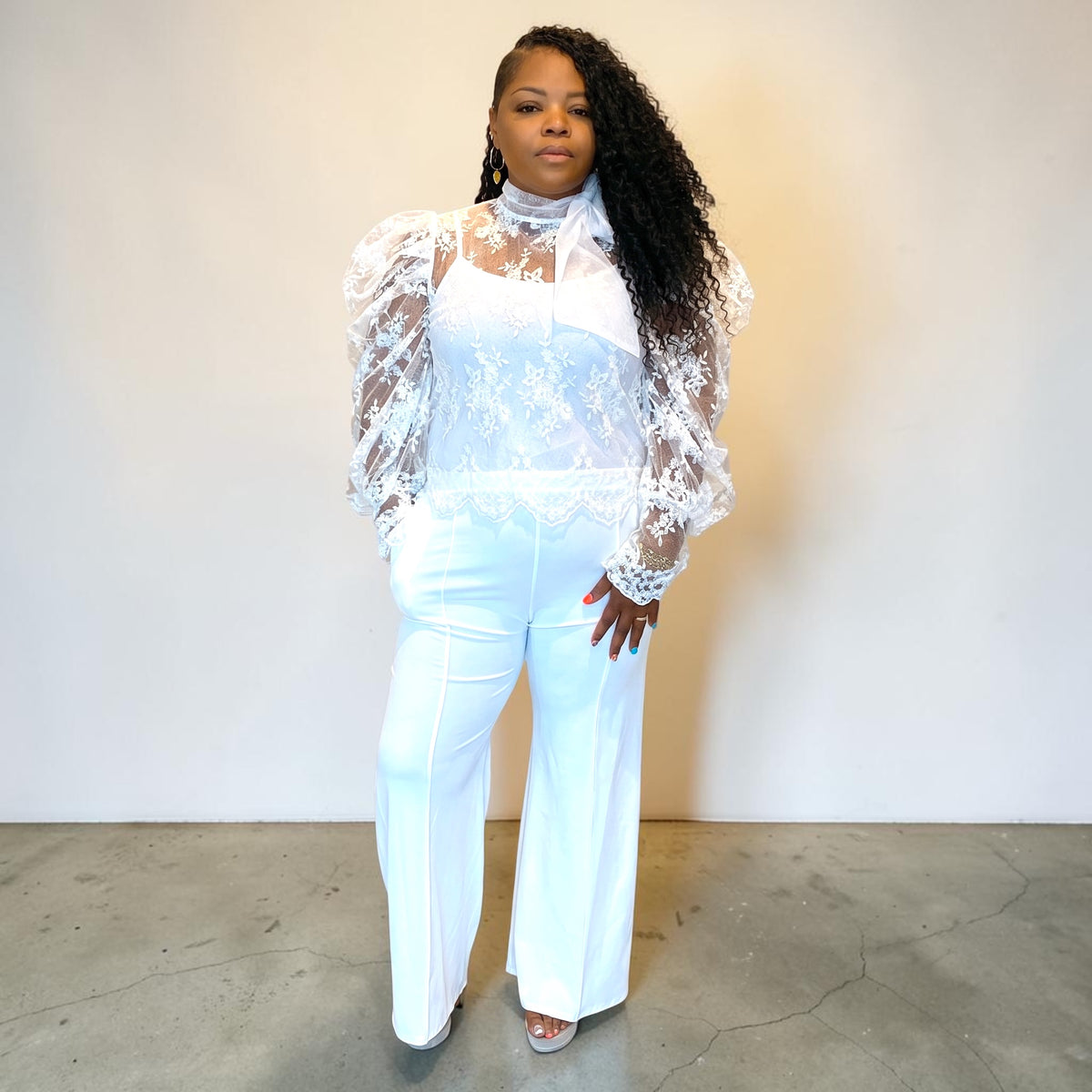 The Oh So Sophisticated White Lace Top