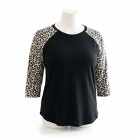 Plus Size Leopard Long Sleeve T-Shirt