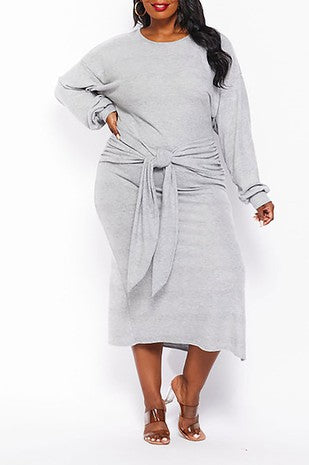 Women's Plus Size Light Weight Knit Dress - Fabulously Dressed Boutique 