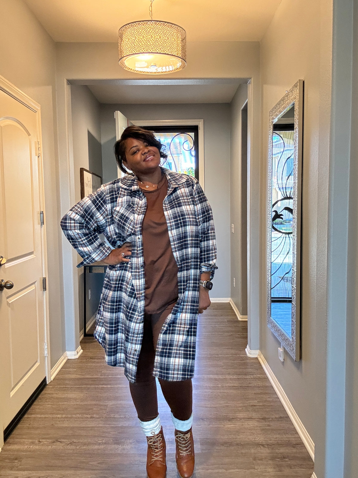 Plus Size Oversized T-shirt & Leggings Set - Fabulously Dressed Boutique 