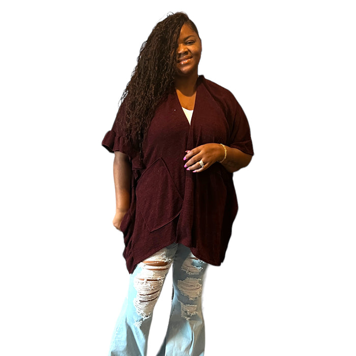 Plus Size Unique Asymmetrical Hem Sweater - Fabulously Dressed Boutique 