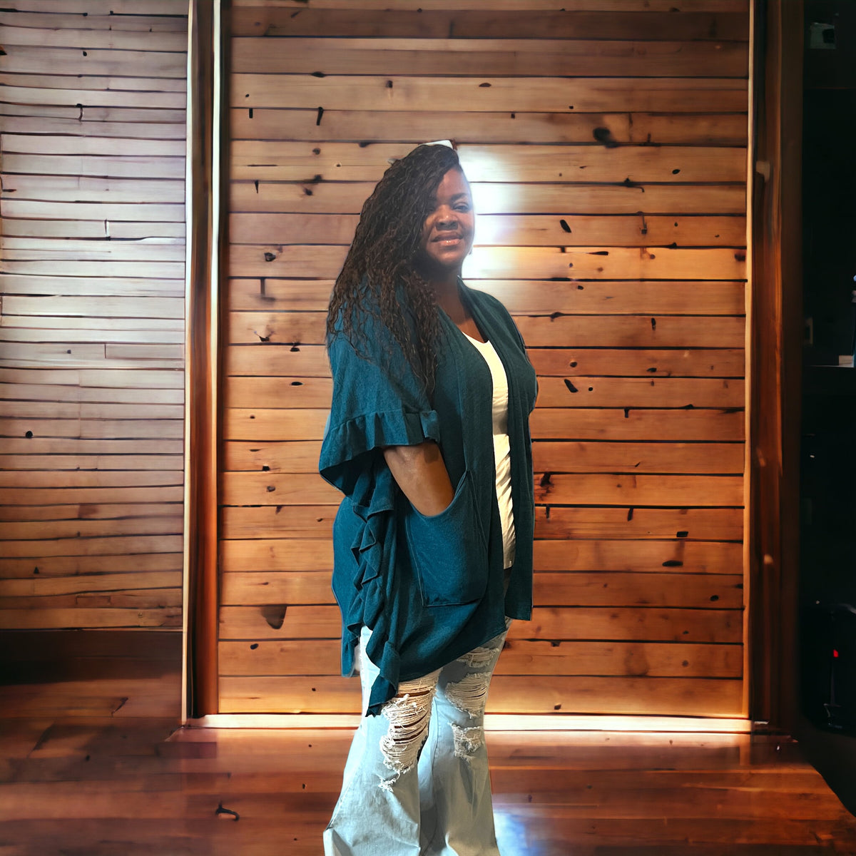 Plus Size Unique Asymmetrical Hem Sweater - Fabulously Dressed Boutique 
