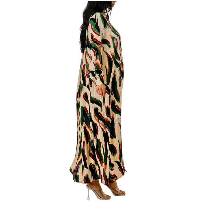 Women's Plus Size Brushed Long Sleeve Maxi Dress - Fabulously Dressed Boutique 