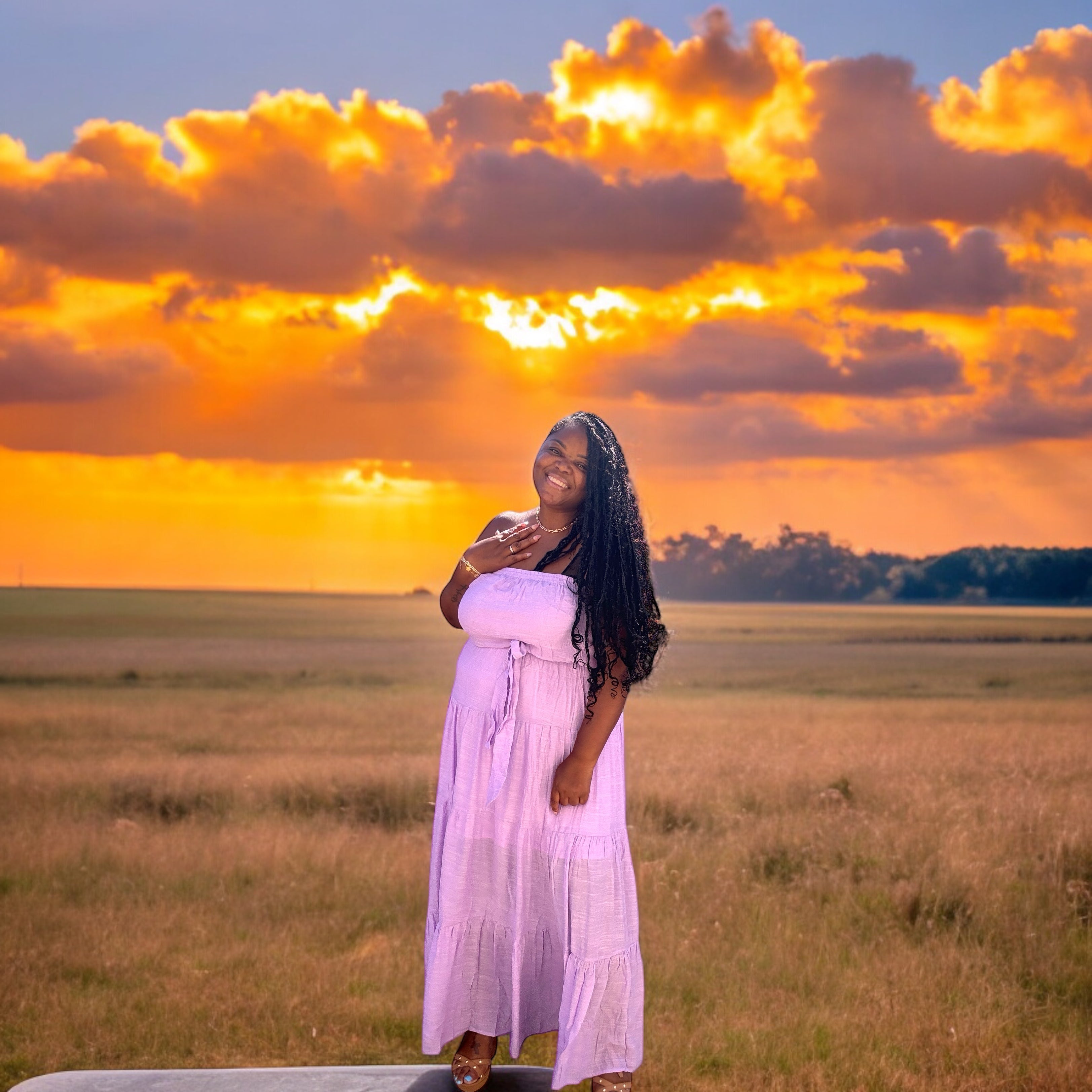 Plus Size Lavender Tube Tiered Maxi Dress - Fabulously Dressed Boutique 