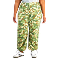Women's Plus Size Camouflage Green Pants - Fabulously Dressed Boutique 