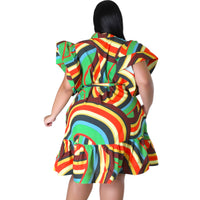 The Erica Multicolor Ruffled Babydoll Dress