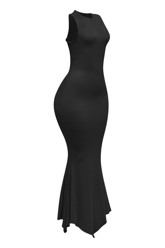 Women's Plus Size Sleeveless Mermaid Maxi Dress