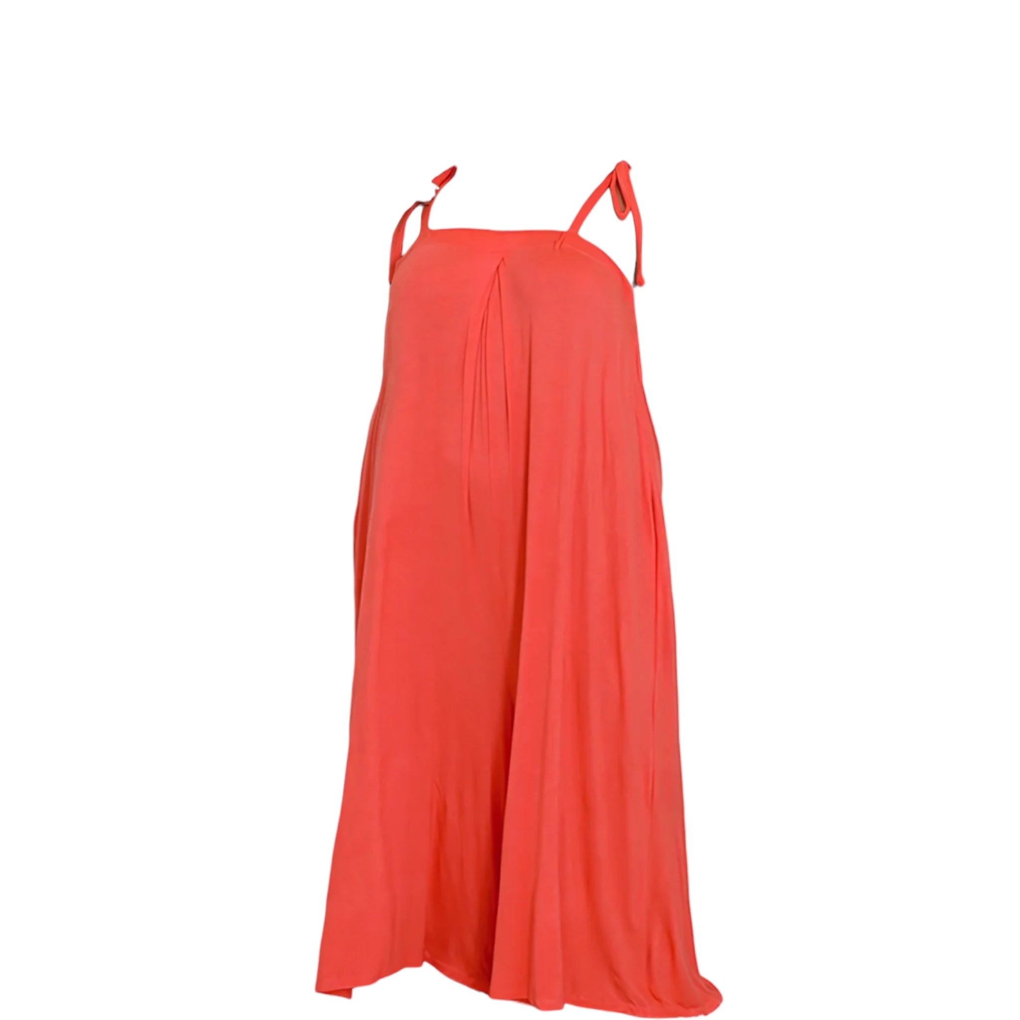 Womens Plus Size Coral Jumpsuit With Pockets