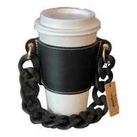 Coffee Cup Sleeve With Resin Chain Strap - Fabulously Dressed Boutique 