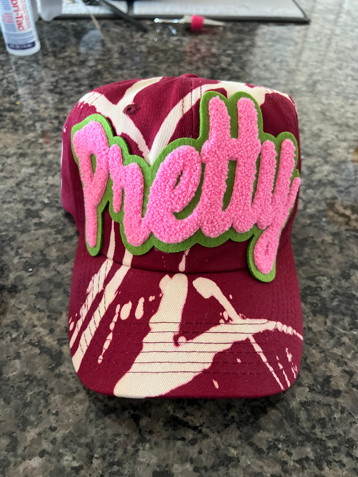 Custom Made Chenille Metal Back Hats - Fabulously Dressed Boutique 