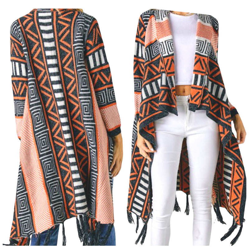 Mattie Plus Size Abstract Maxi Cardigan - Fabulously Dressed Boutique 