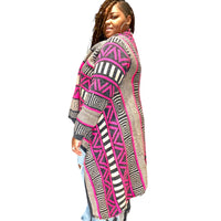 Mattie Plus Size Abstract Maxi Cardigan - Fabulously Dressed Boutique 