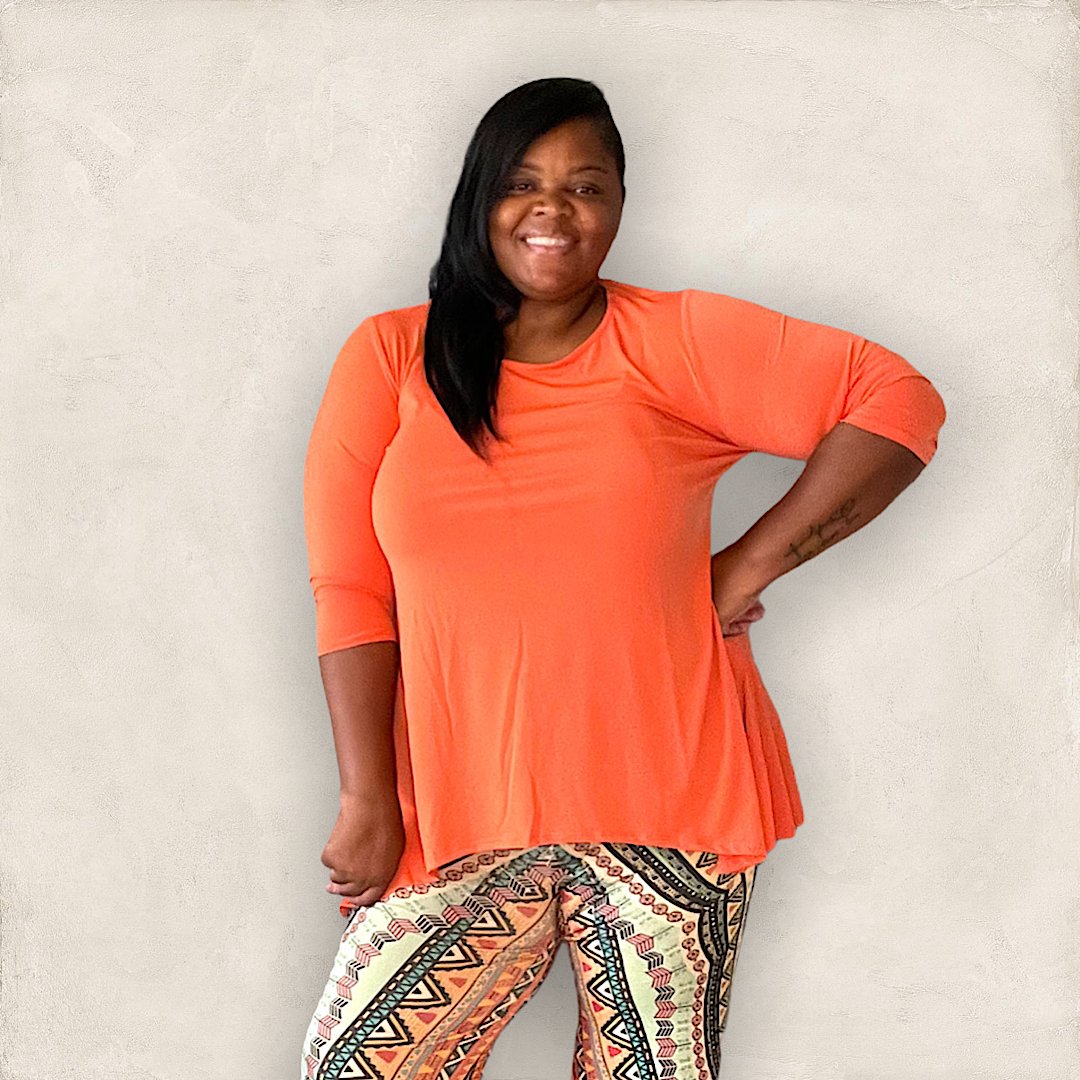 Plus size Copper Blouse - Fabulously Dressed Boutique 