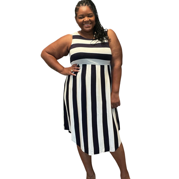Plus Size Jersey Knit Round Hem Dress - Fabulously Dressed Boutique 