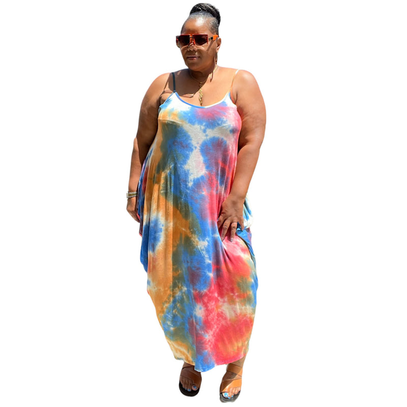The Shannon Tie Dye Maxi Dress - Fabulously Dressed Boutique 