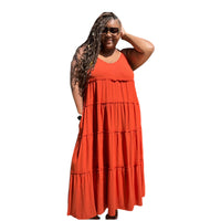 Spaghetti Strap Fit & Flare Plus Size Maxi Dress - Fabulously Dressed Boutique