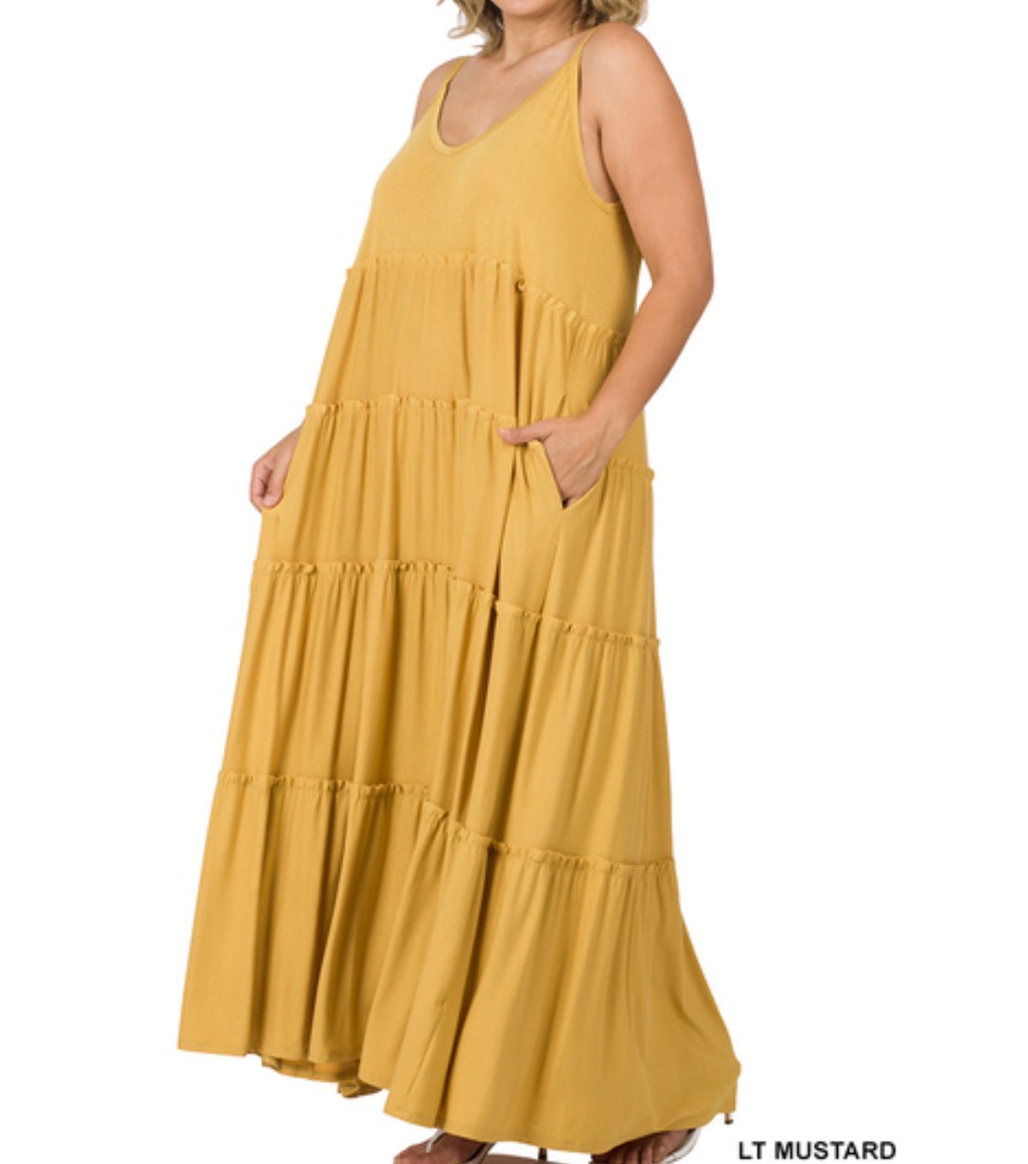 Spaghetti Strap Fit & Flare Plus Size Maxi Dress - Fabulously Dressed Boutique