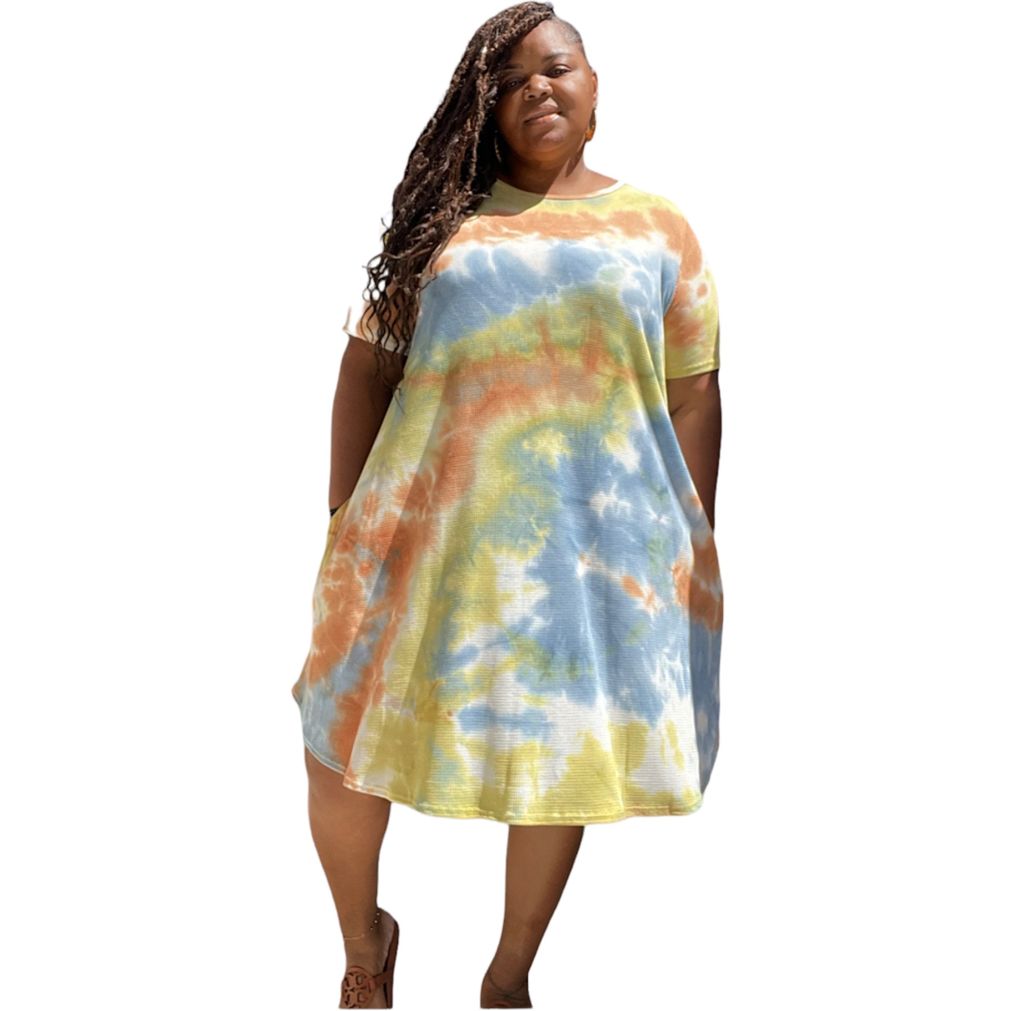 Tie dye tunic store dress