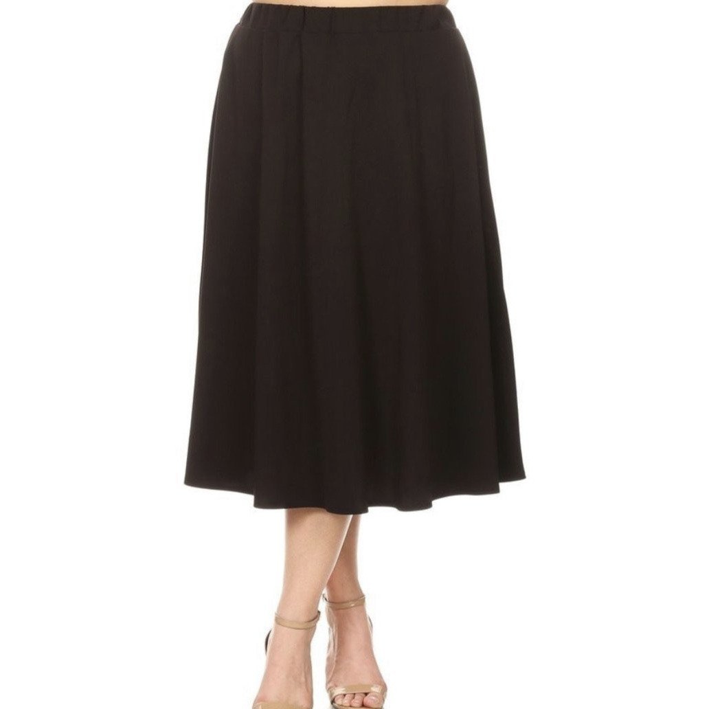 “The Dolly” 2 Piece Black Skirt Set - Fabulously Dressed Boutique