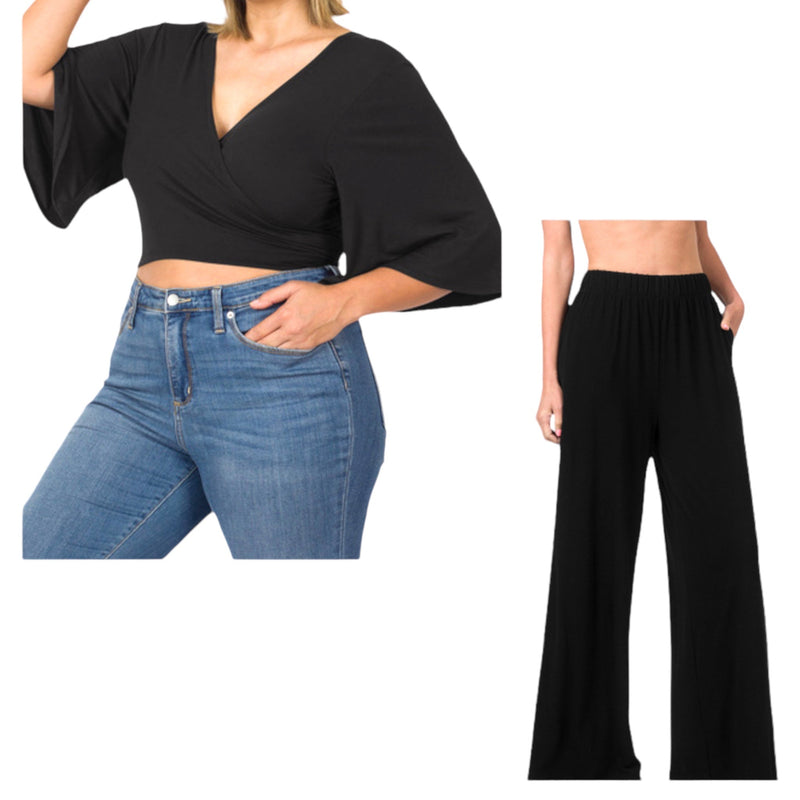 The Jana Wide Leg Pants Set - Fabulously Dressed Boutique 