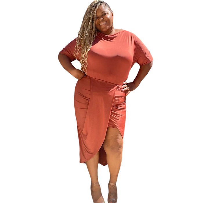 The Lexi Ruched High Low Dress - Fabulously Dressed Boutique 