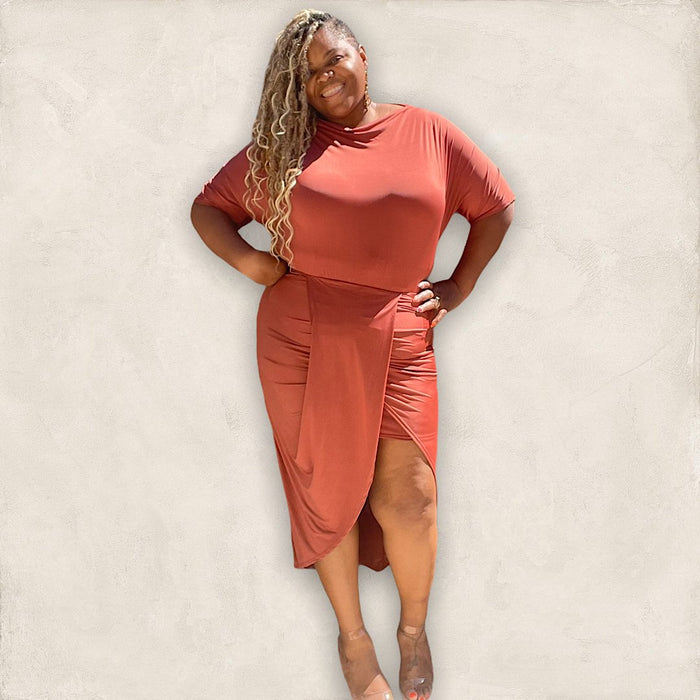 The Lexi Ruched High Low Dress - Fabulously Dressed Boutique 