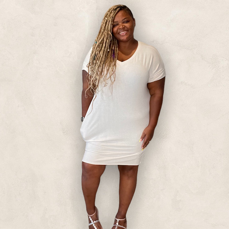 The Maya Jersey T Shirt Mini Dress - Fabulously Dressed Boutique 